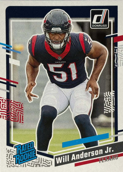 Will Anderson Jr. Donruss Rated Rookie Texans Sports Card