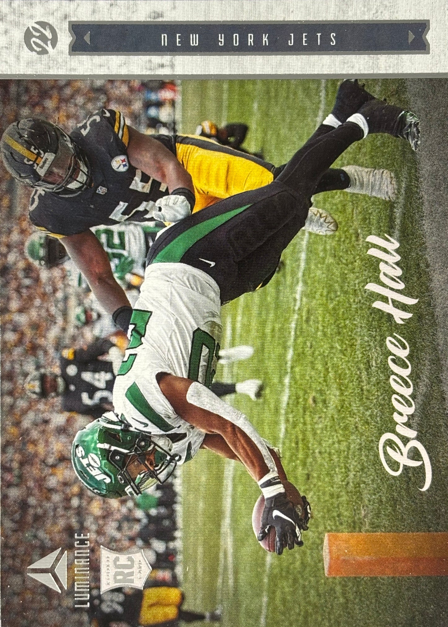 Breece Hall Chronicles Luminance Rookie Jets Sports Card