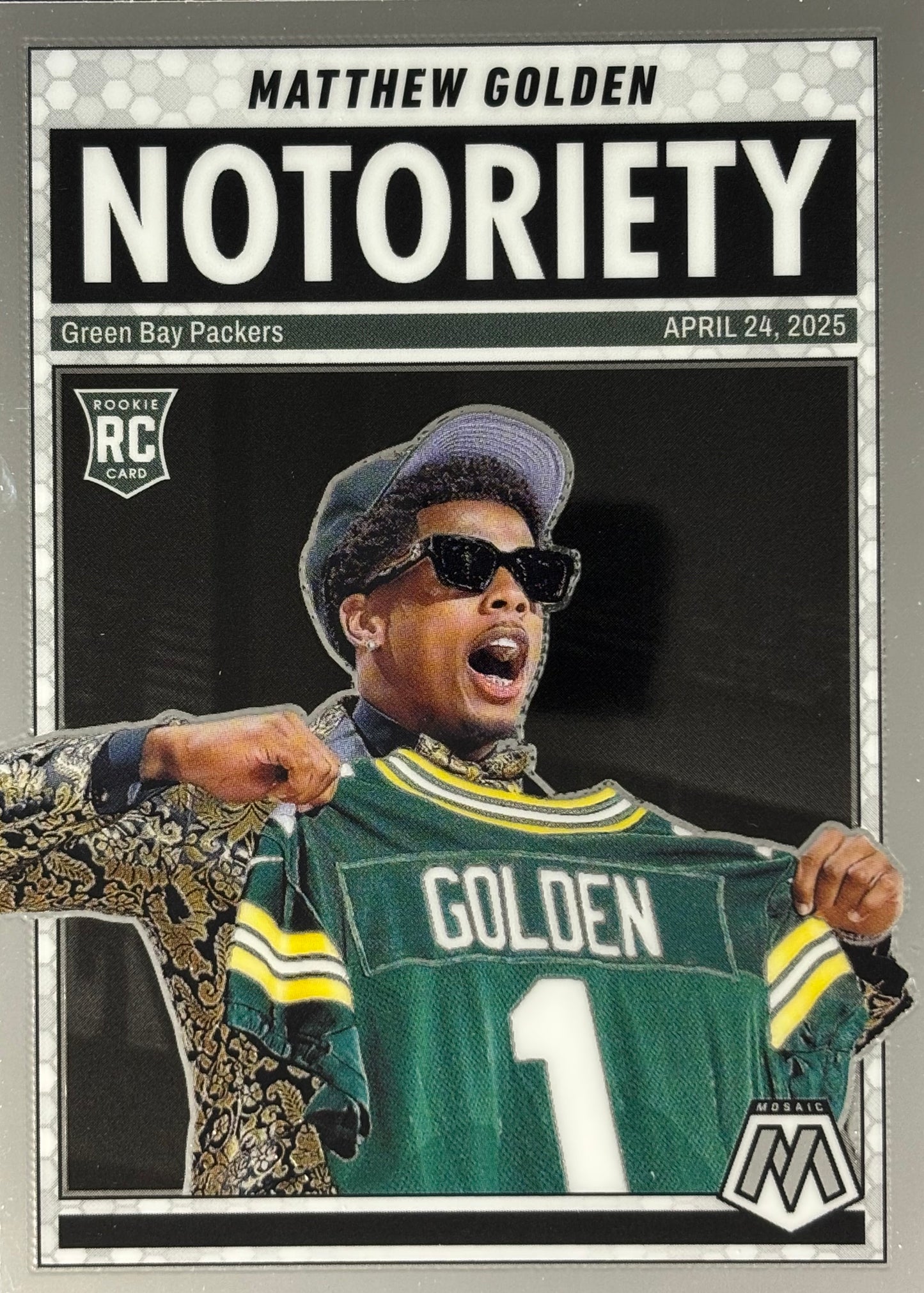 Matthew Golden Mosaic Notoriety Rookie Packers Sports Card
