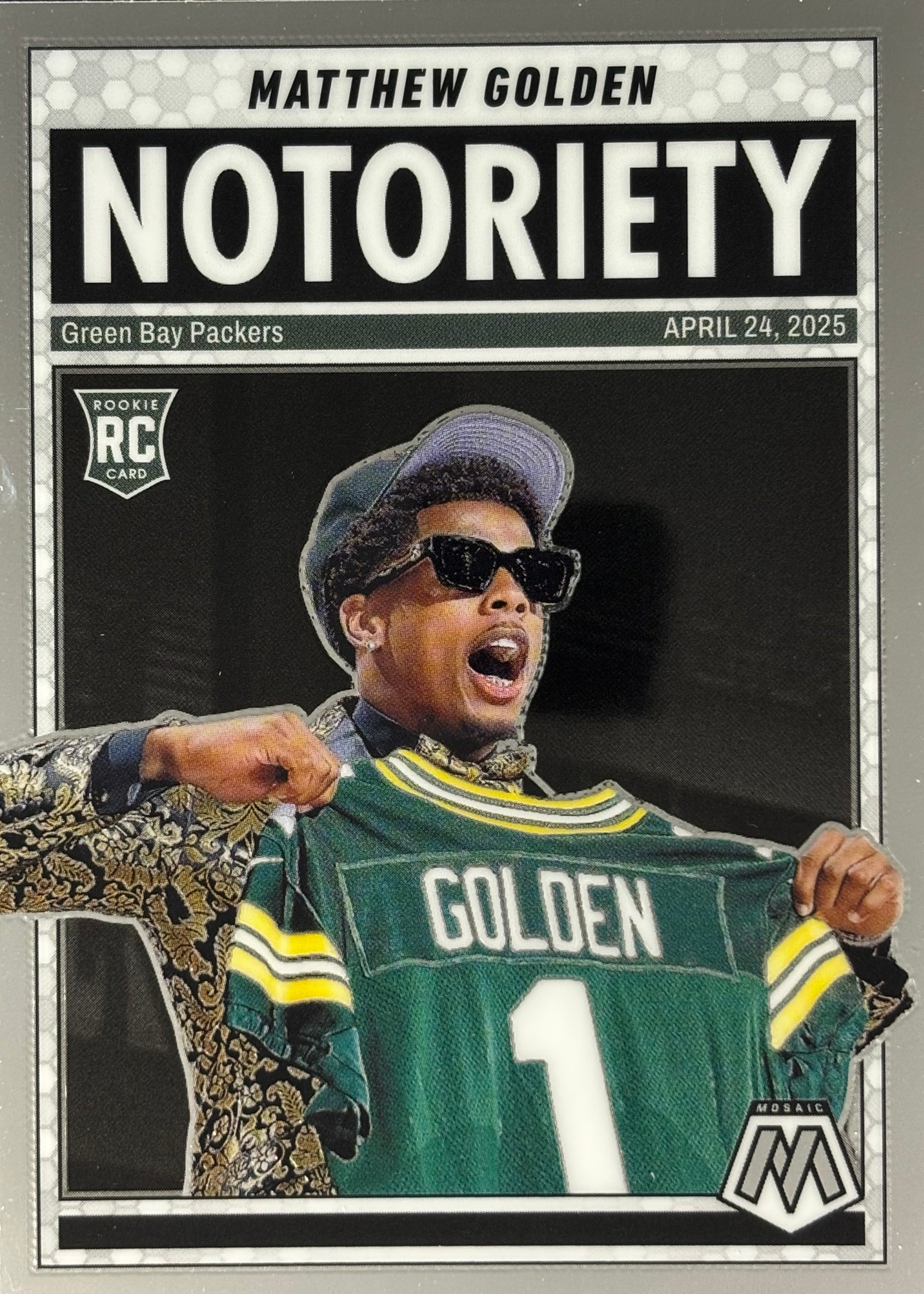 Matthew Golden Mosaic Notoriety Rookie Packers Sports Card