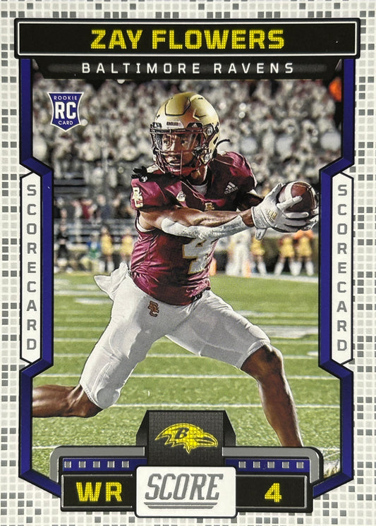 Zay Flowers Score Scoreboard Rookie Ravens