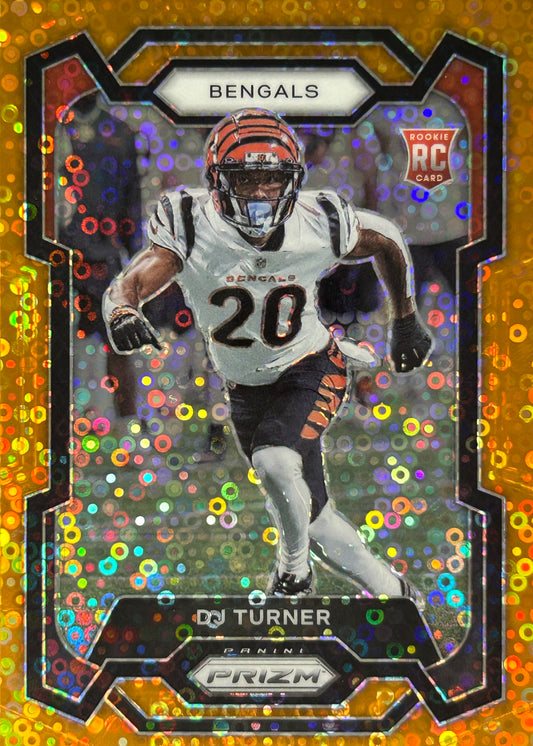 DJ Turner Prizm Orange Disco Rookie Bengals