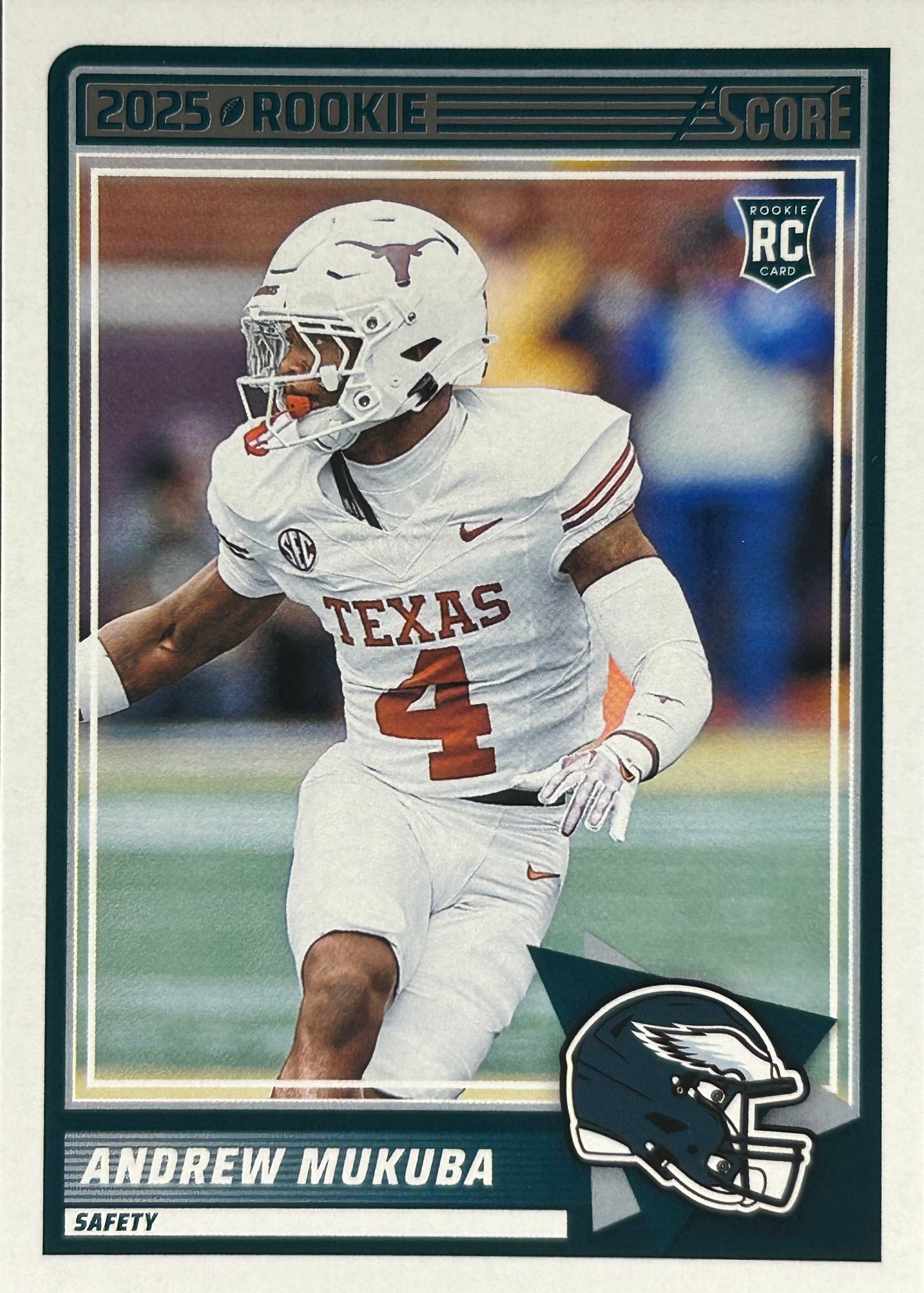 Andrew Mukuba Score Rookie Eagles Sports Card