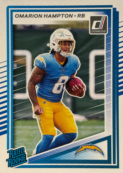 Omarion Hampton Donruss Rated Rookie Chargers