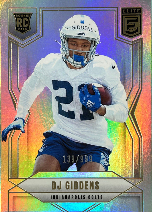 DJ Giddens Elite /999 Rookie Colts