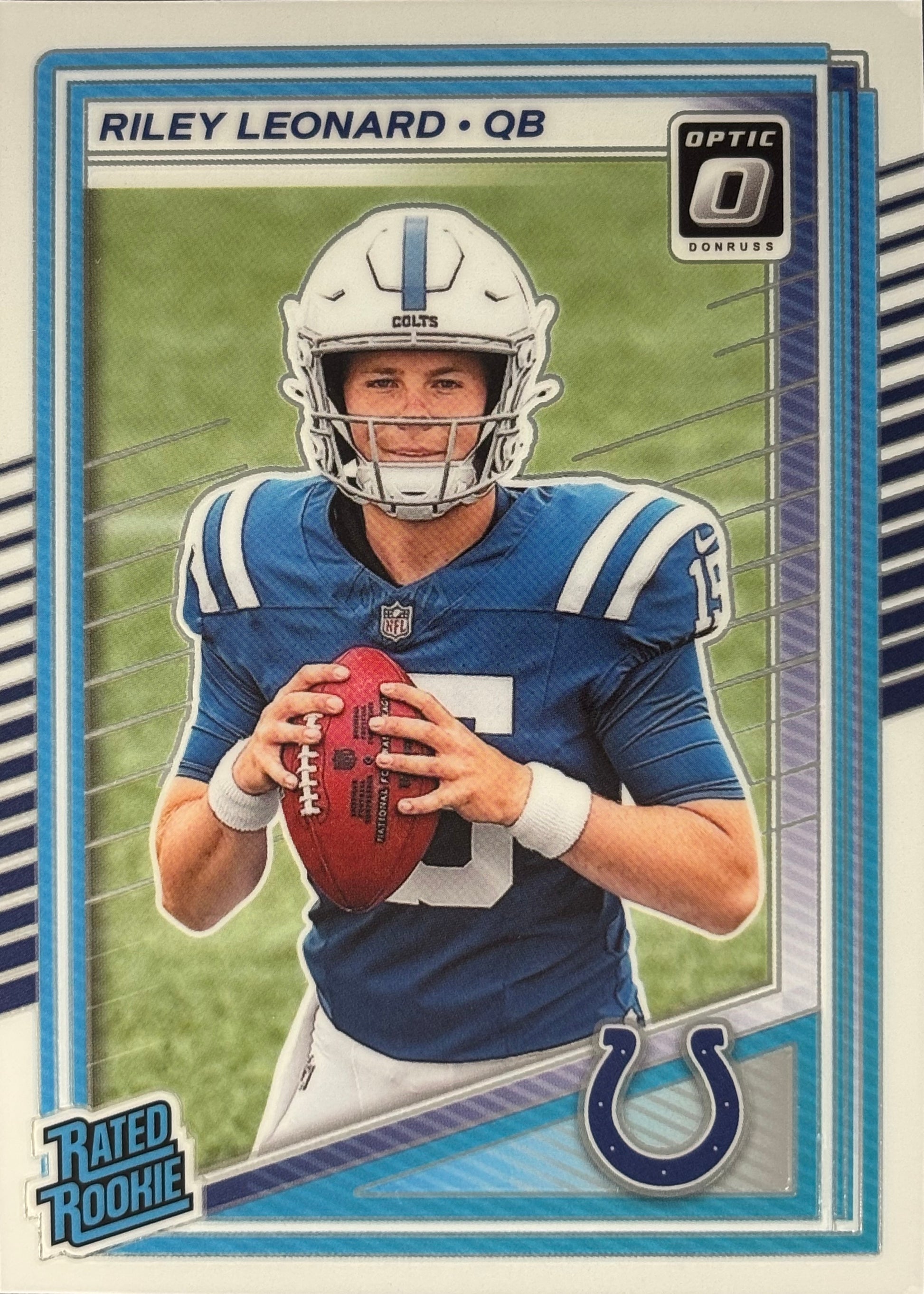 Riley Leonard Optic Rated Rookie Colts Sports Card