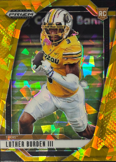 Luther Burden III Prizm Draft Gold Ice Rookie Bears