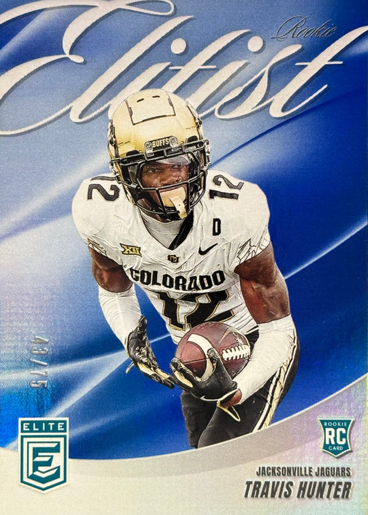 Travis Hunter Elitist Blue /75 Rookie Jaguars