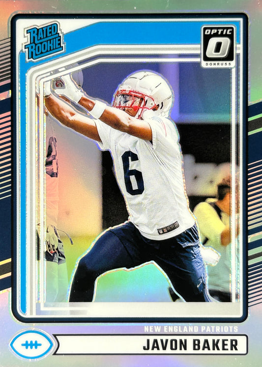 Javon Baker Optic Holo Rookie Patriots