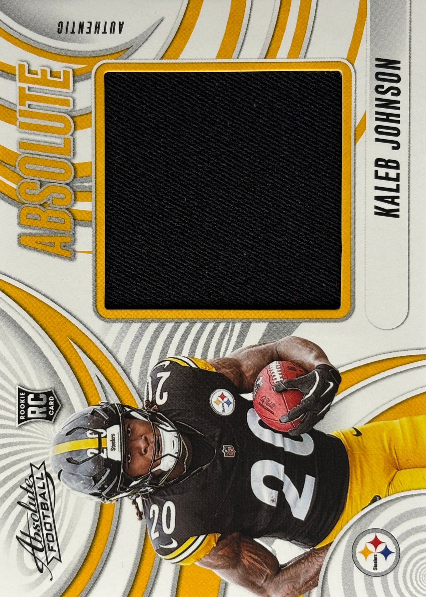 Kaleb Johnson Absolute Patch Rookie Steelers