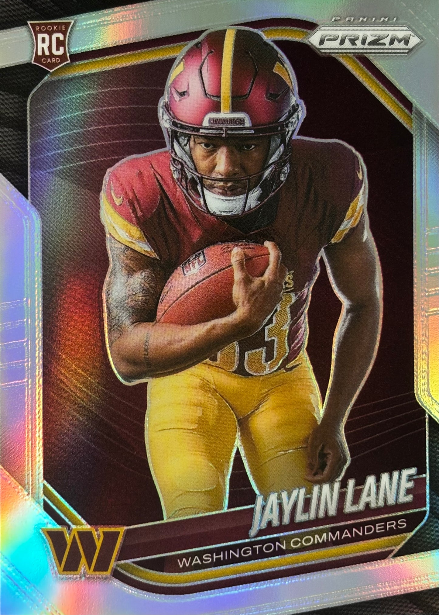 Jaylin Lane Prizm Silver Variation Rookie Commanders