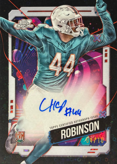 Chop Robinson Cosmic Black Disco Auto /10 Rookie Dolphins