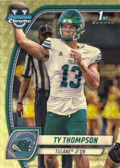 TY Thompson Bowman U Chrome SuperFractor 1/1 Tulane 1st
