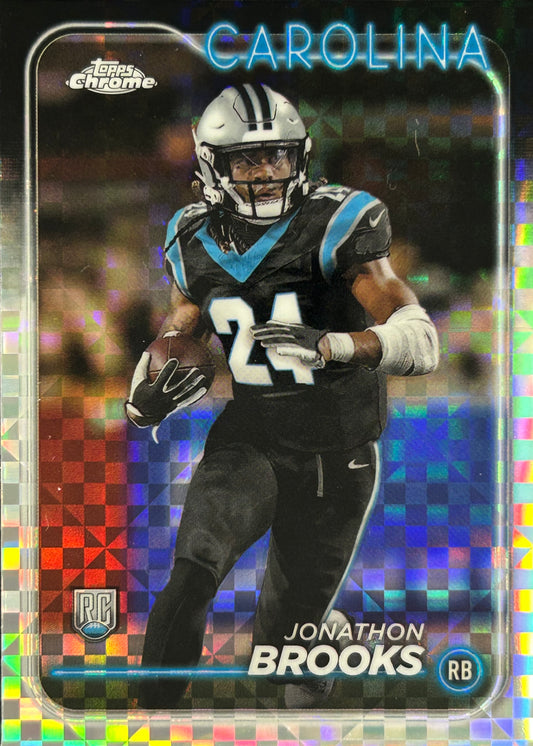 Jonathan Brooks Topps Chrome X-Fractor Rookie Panthers