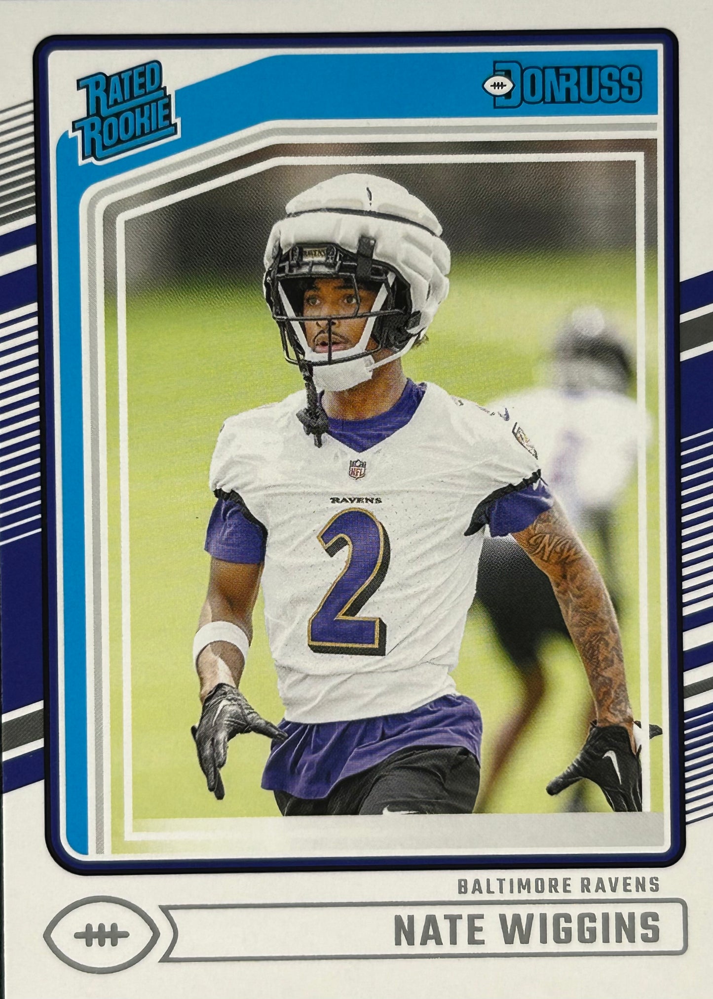 Nate Wiggins Donruss Rated Rookie Ravens