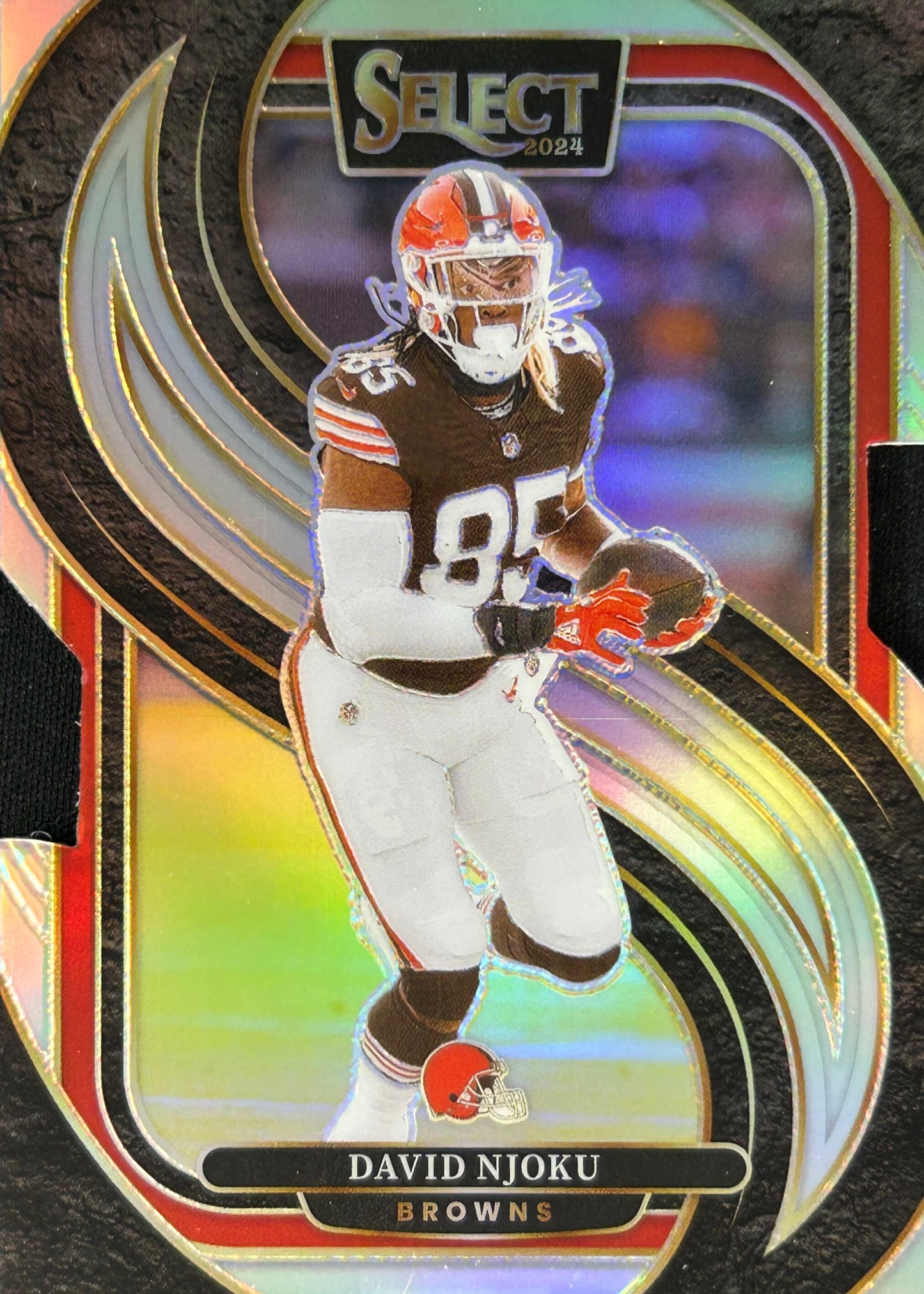 David Njoku Select Silver Die-Cut Browns