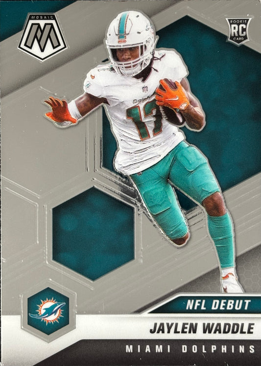 Jaylen Waddle Mosaic NFL Debut Rookie Dolphins
