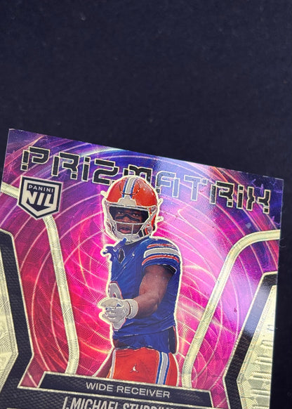 *Damaged* J.Michael Sturdivant 2025 Panini Prizm Black Prizmatrix Signatures Gold Vinyl FOTL /5 Gators