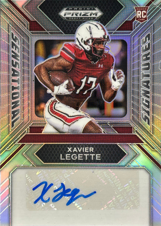 Xavier Legette Prizm Draft Silver Auto Rookie Panthers