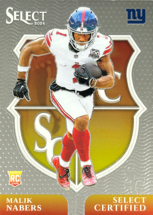 Malik Nabers Select Certified Rookie Giants