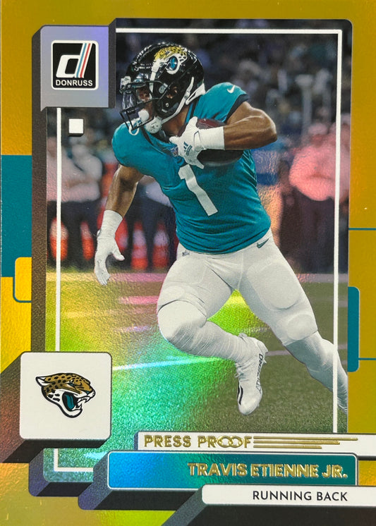 Travis Etienne Jr. Gold Press Proof Rookie Jaguars