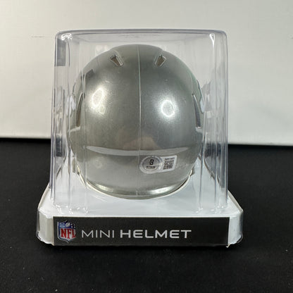 Justin Fields Signed NFL Mini Helmet Autograph (Beckett Authentication) Jets
