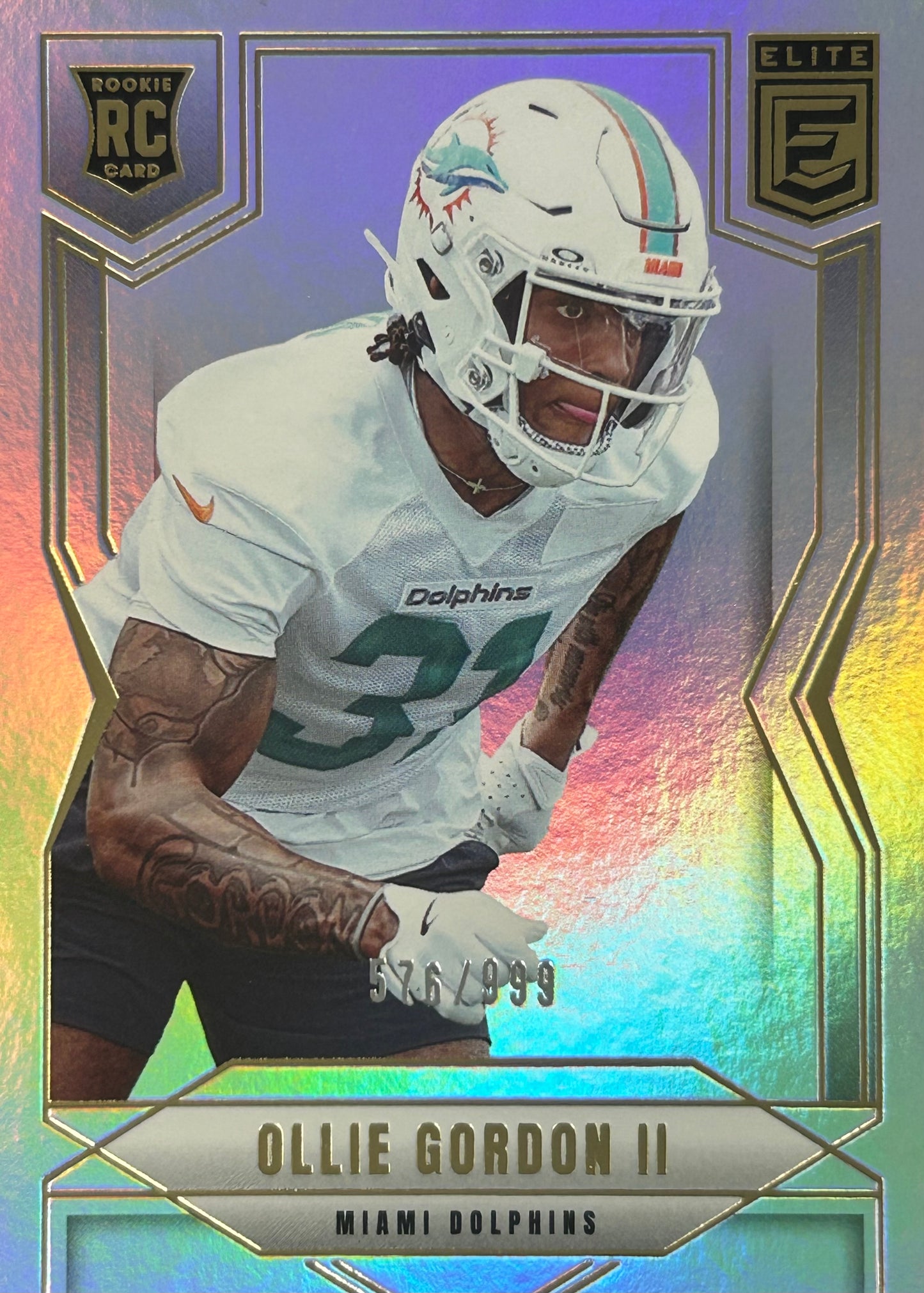 Ollie Gordon II Elite /999 Rookie Dolphins
