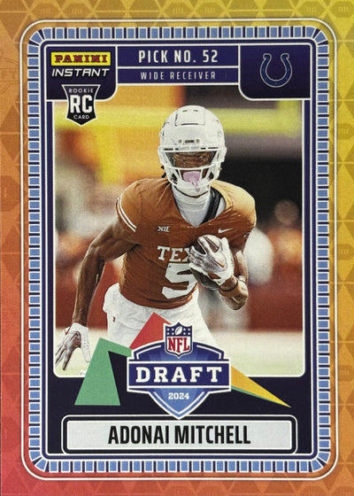 Adonai Mitchell Instant /846 Rookie Jets Colts Sports Card