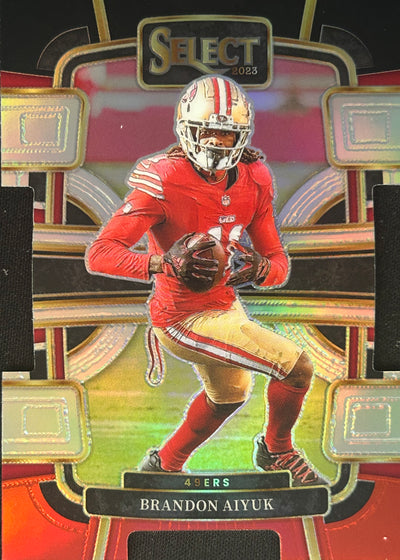 Brandon Aiyuk Select Red Black Die-Cut 49ers