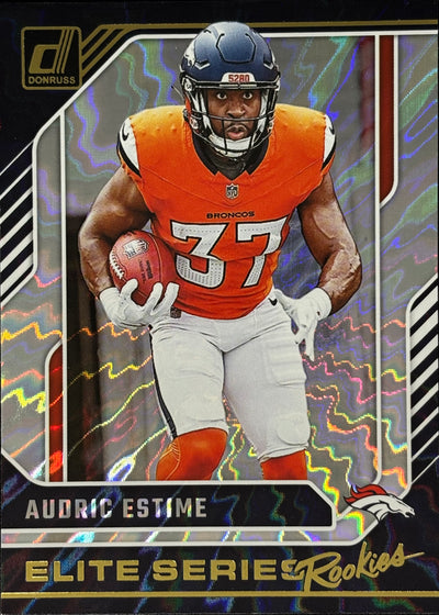 Audric Estime Elite Series Rookies Broncos Sports Card