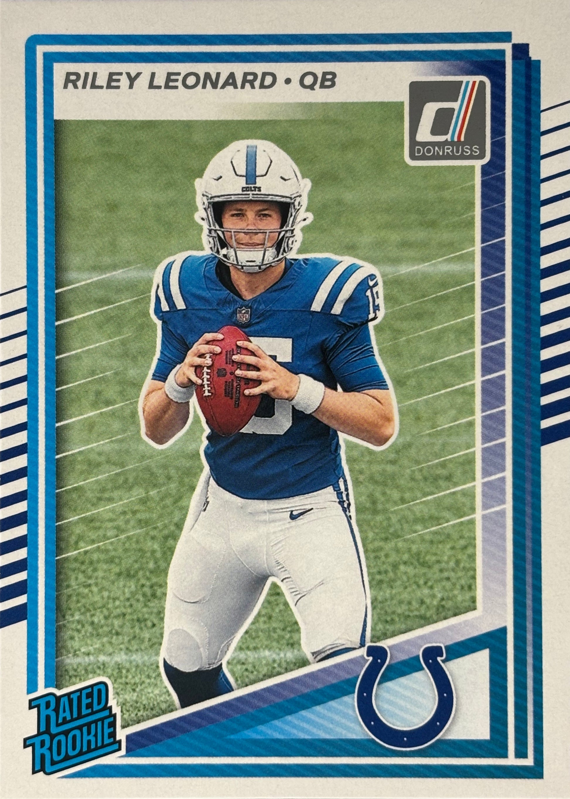 Riley Leonard Donruss Rated Rookie Colts Sports Card
