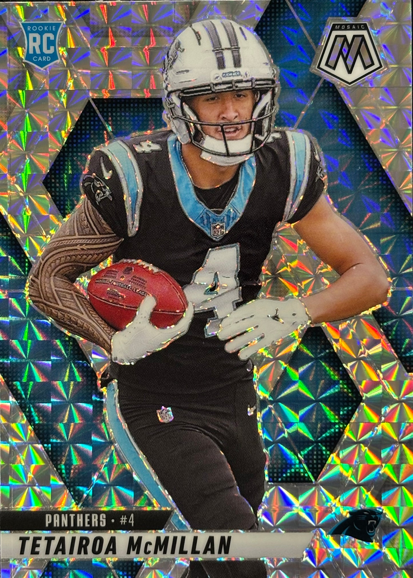 Tetairoa McMillan Mosaic Prizm Rookie Panthers Sports Card