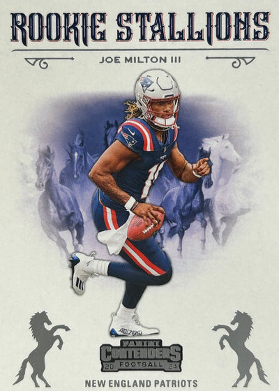 Joe Milton III Rookie Stallions Rookie Patriots Sports Card