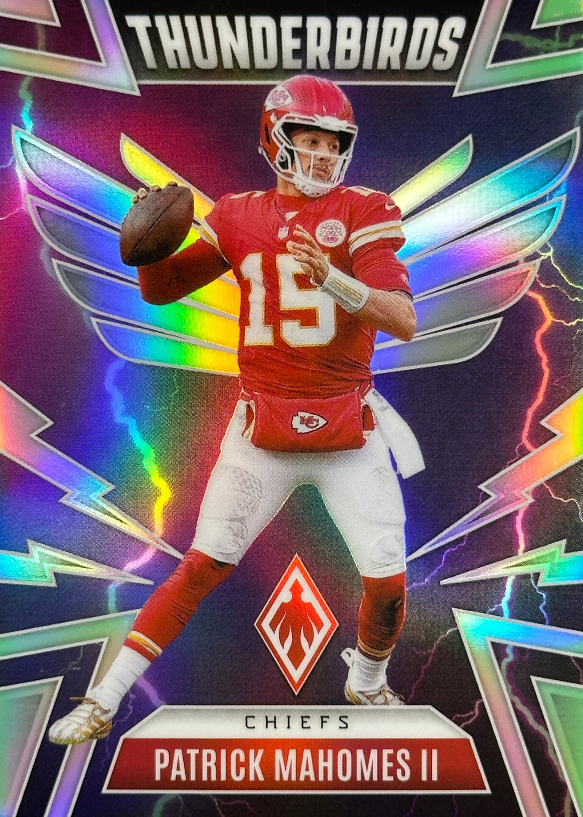 Patrick Mahomes Thunderbirds Silver Chiefs Sports Card