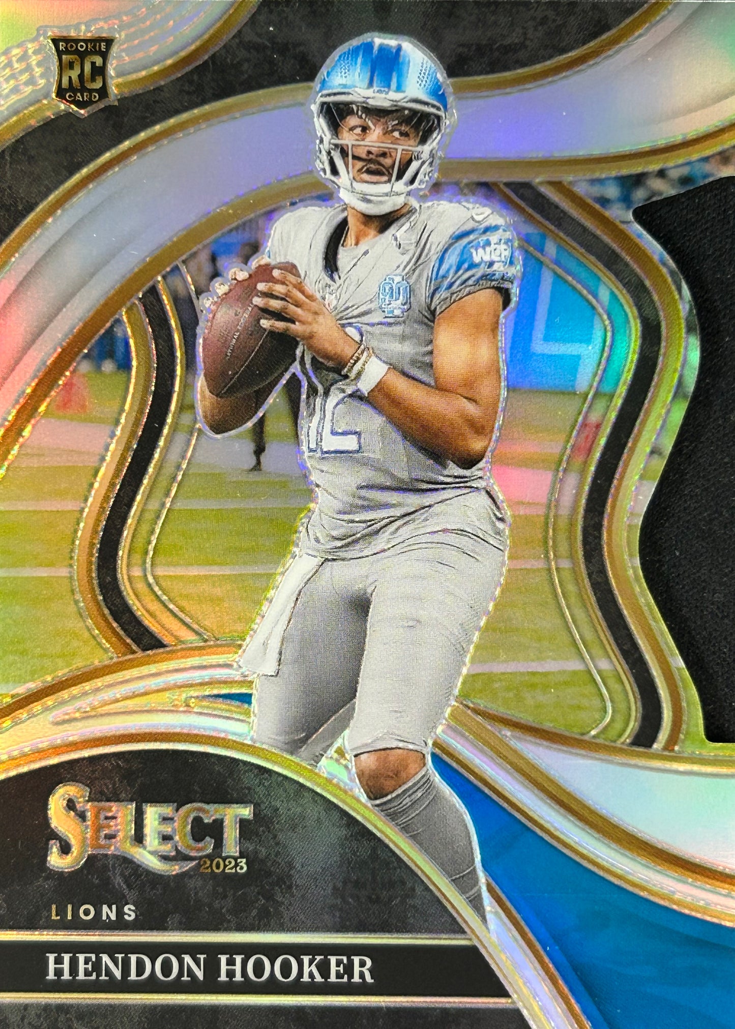 Hendon Hooker Select Silver Die-Cut Rookie Lions