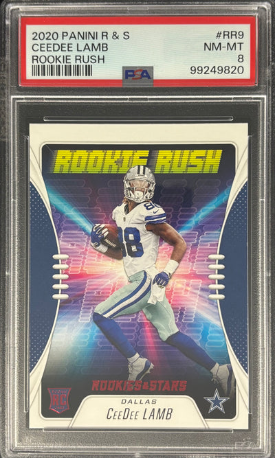 Ceedee Lamb R&S Rookie Rush PSA 8 Cowboys