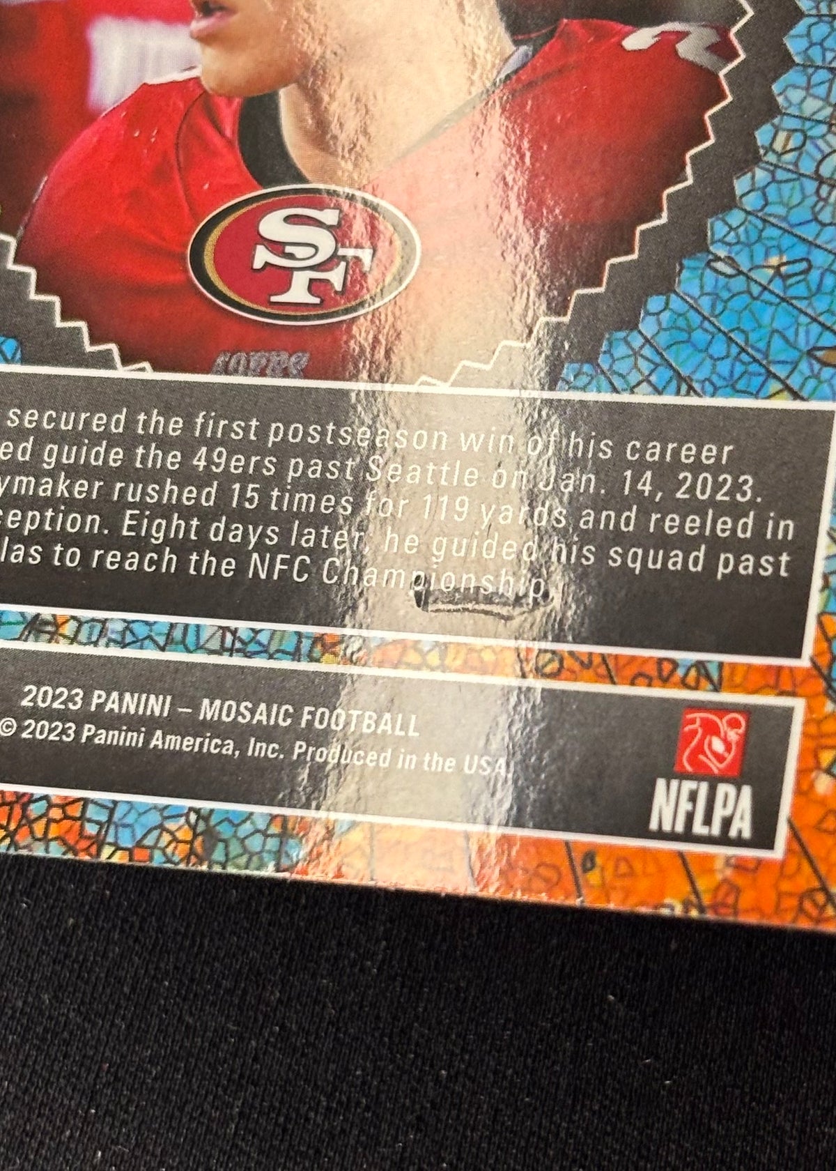 *Damaged* Christian McCaffrey 2023 Mosaic Micro Mosaic 49ers