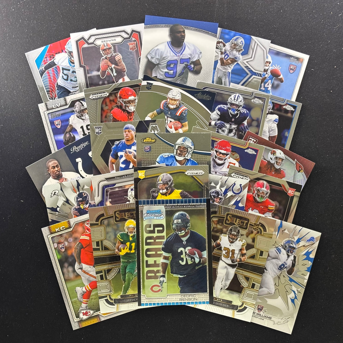 25x Rookie Football Card Value Lot #3A-R