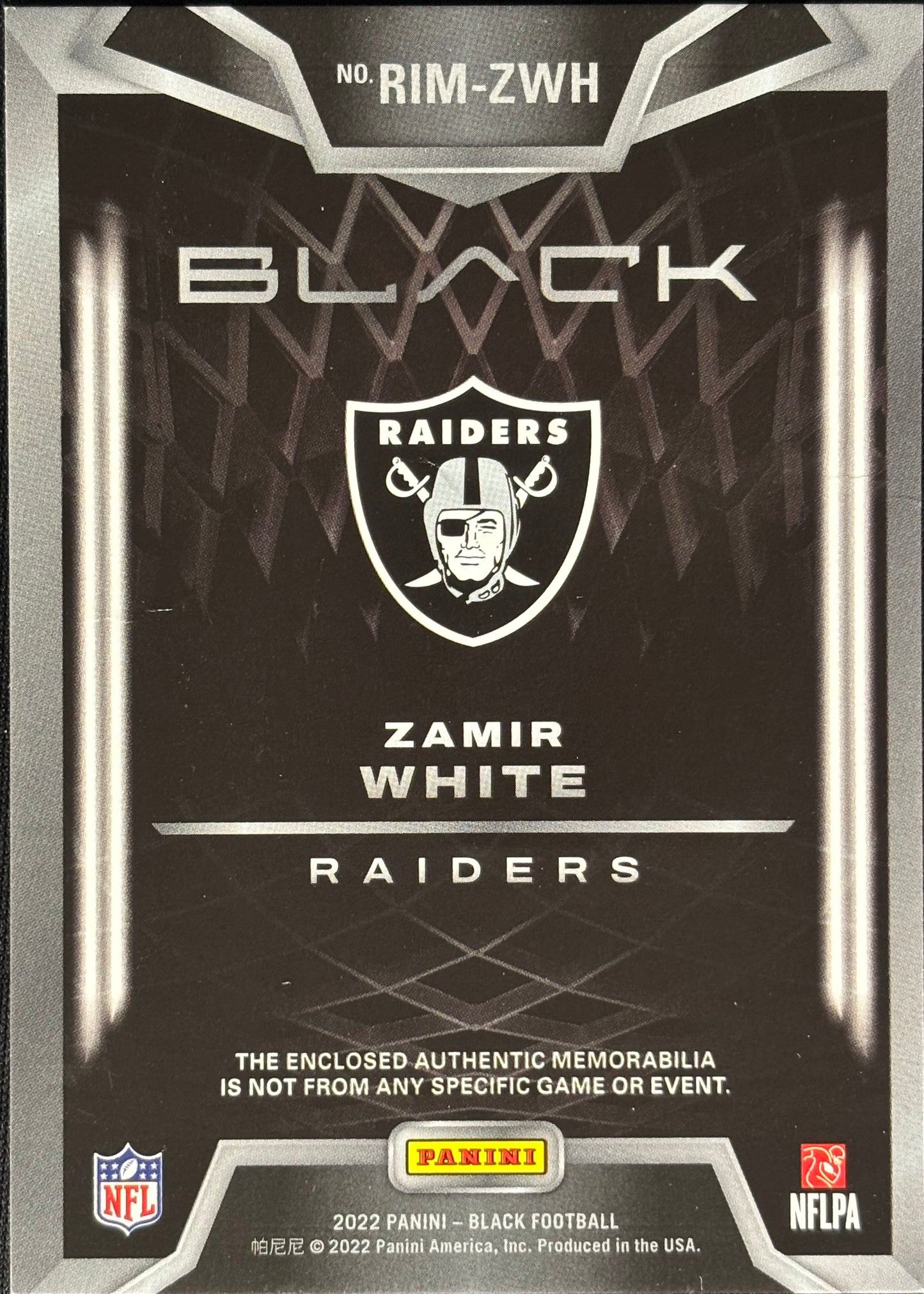 Zamir White Black Patch /150 Rookie