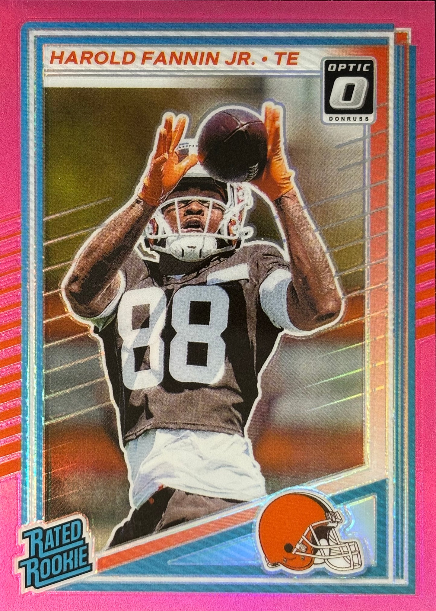 Harold Fanini Jr. Optic-Preview Pink Rookie Browns Sports Card