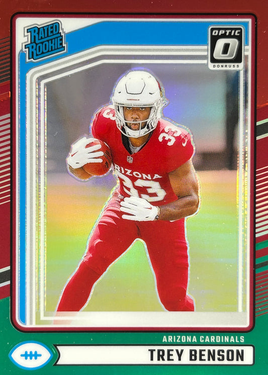 Trey Benson Optic Green Red Rookie