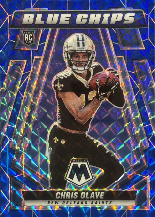 Chris Olave Mosaic Blue Chips /99 Rookie Saints