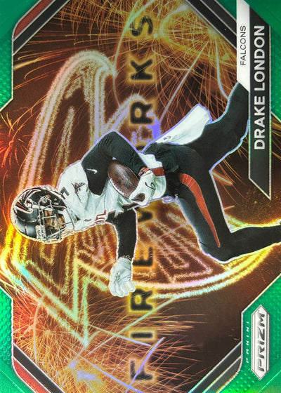 Drake London Prizm Fireworks Green Falcons
