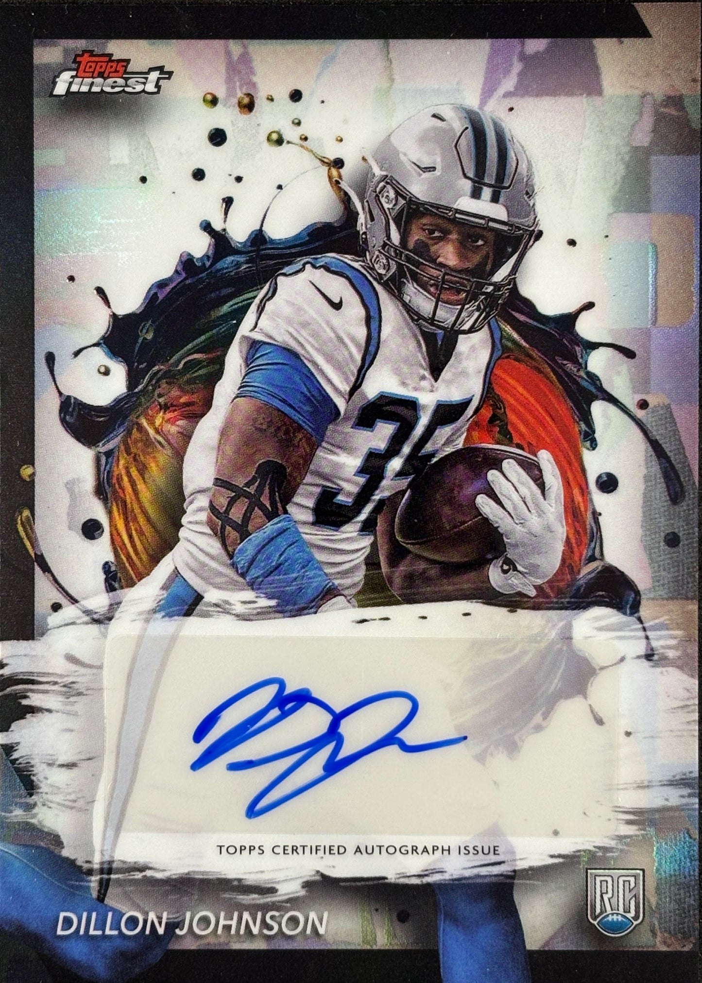 Dillon Johnson Topps Finest Auto Rookie Panthers