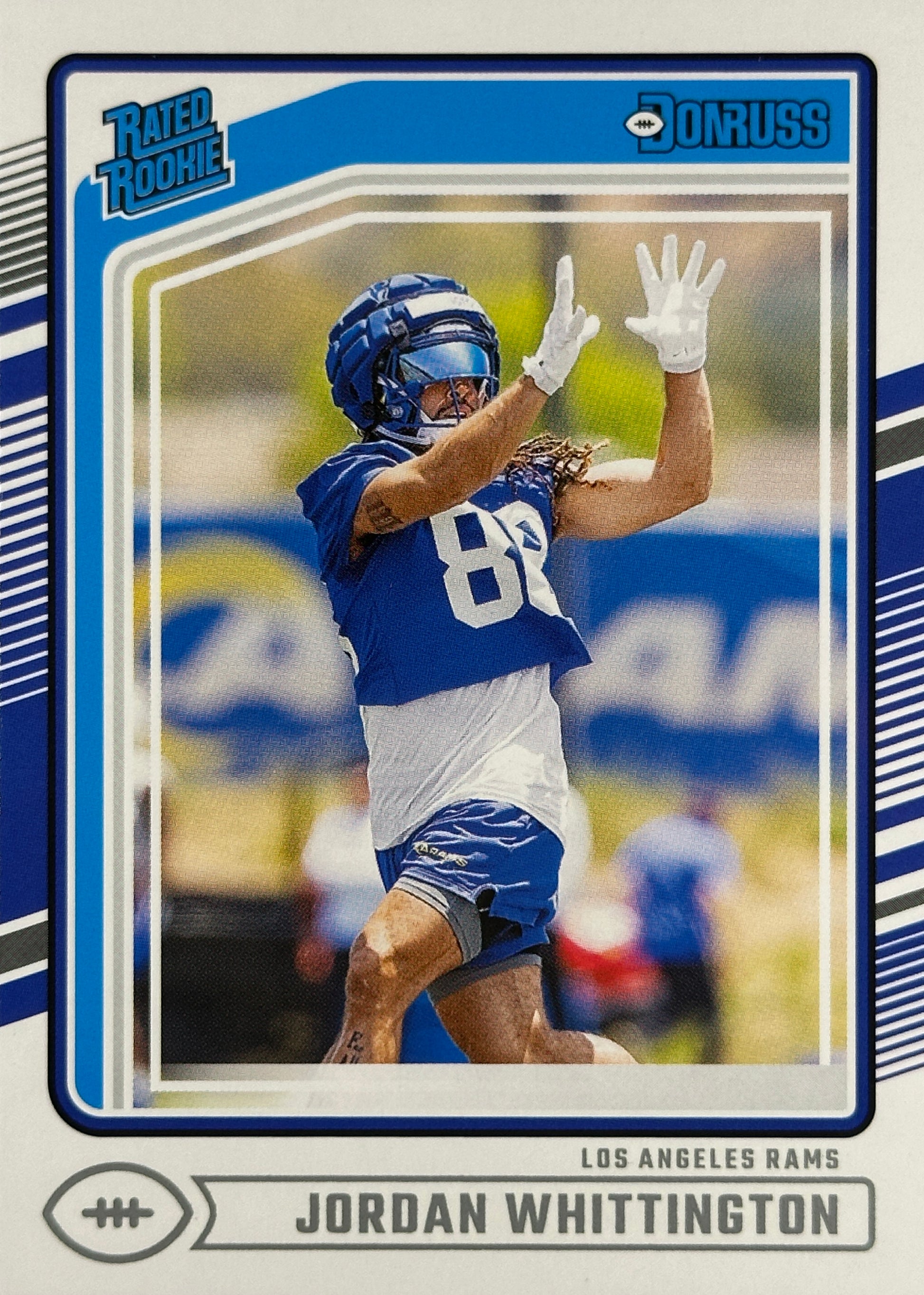 Jordan Whittington Rated Rookie Donruss Rams Sports Card