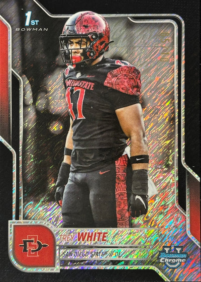 Trey White Bowman U Chrome Black Shimmer /10 San Diego State 1st