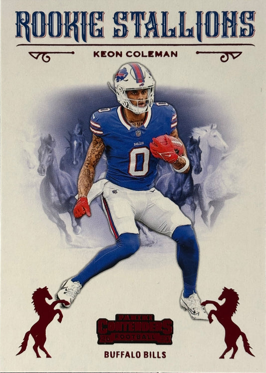 Keon Coleman Rookie Stallions Red Bills