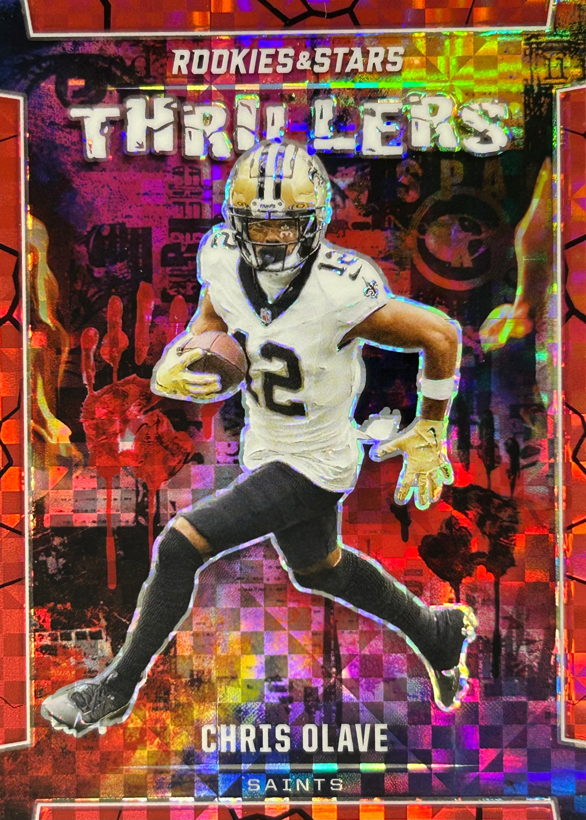 Chris Olave Thrillers Plaid Saints Sports Card