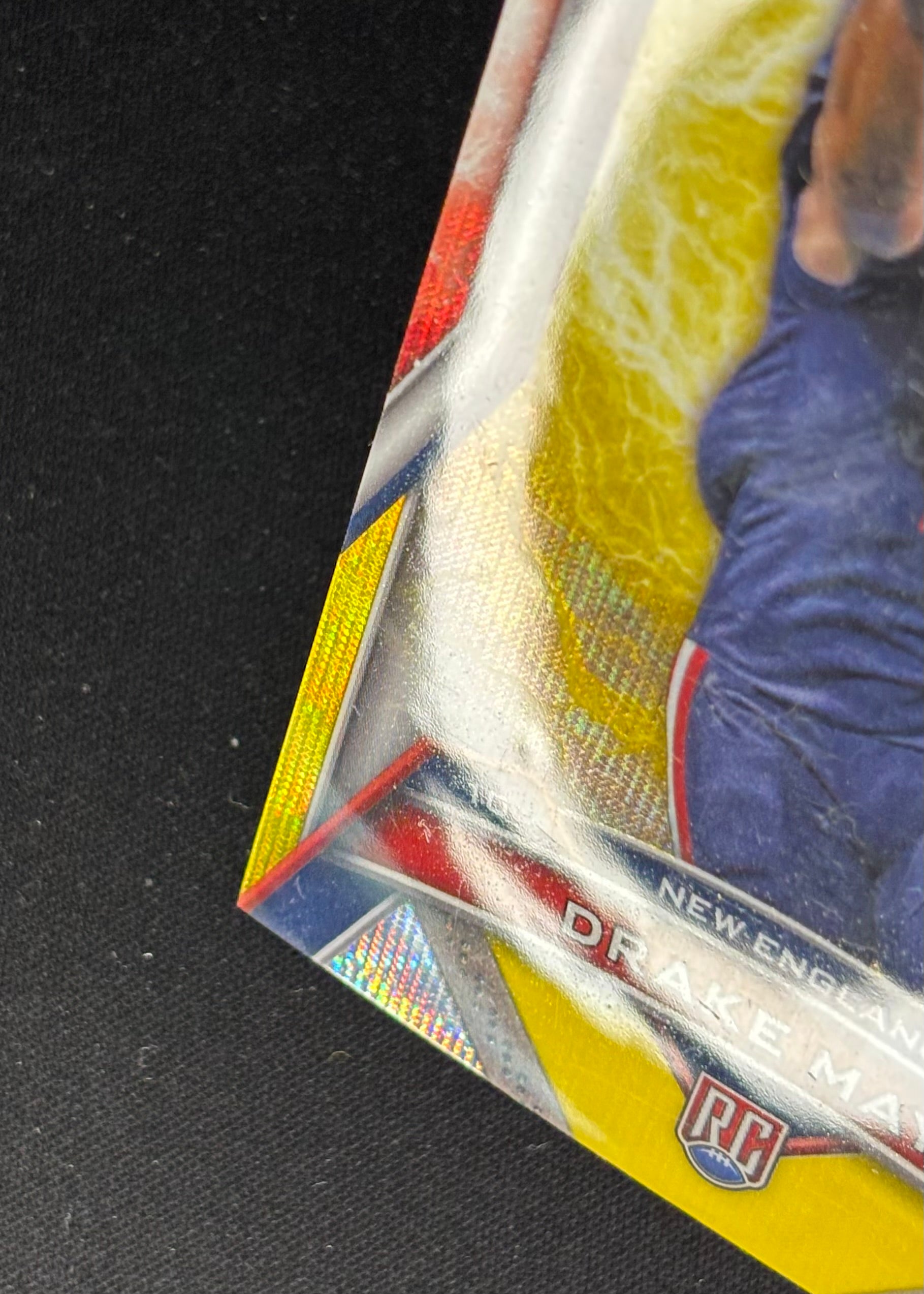 *Damaged* Drake Maye 2024 Topps Resurgence Yellow Surge /225 Patriots Sports Trading Cards