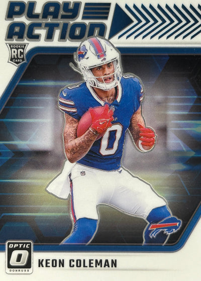 Keon Coleman Optic Play Action Rookie Bills Sports Card